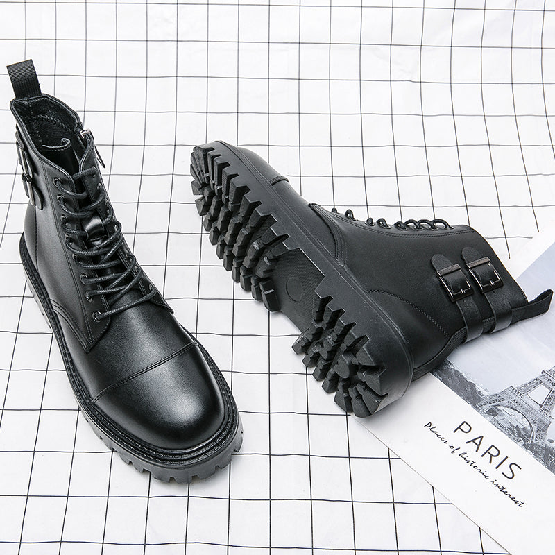 MLB LTHR-12 Square-Toe Combat Boots - Sneakernational