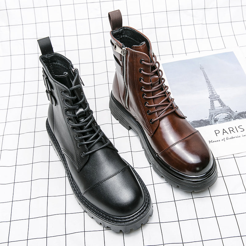 MLB LTHR-12 Square-Toe Combat Boots - Sneakernational