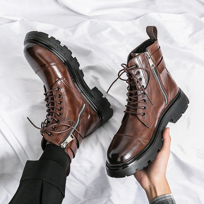 MLB LTHR-12 Square-Toe Combat Boots - Sneakernational