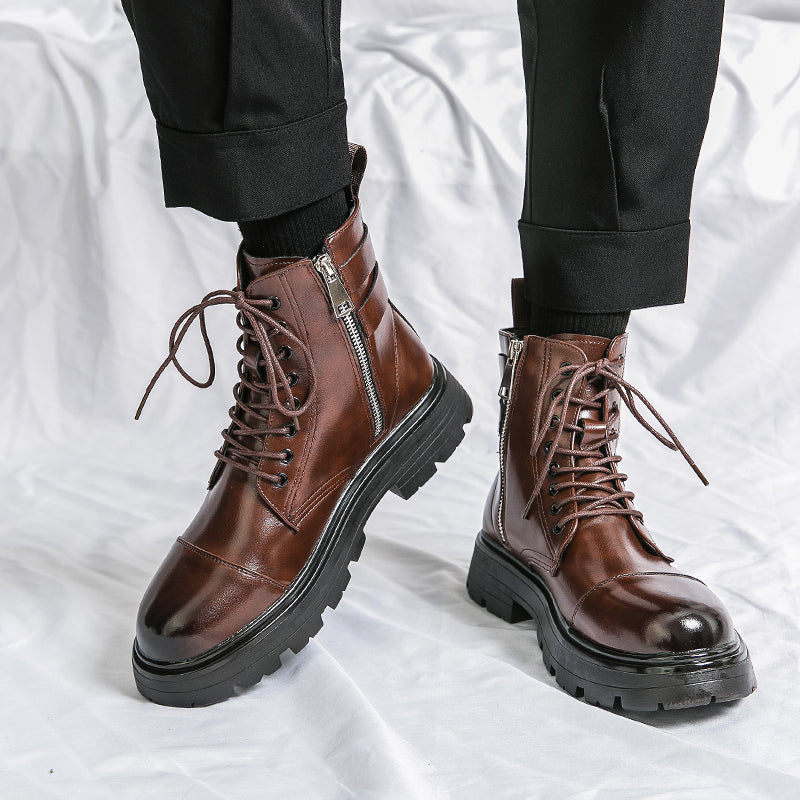 MLB LTHR-12 Square-Toe Combat Boots - Sneakernational