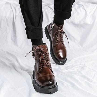 MLB LTHR-12 Square-Toe Combat Boots - Sneakernational