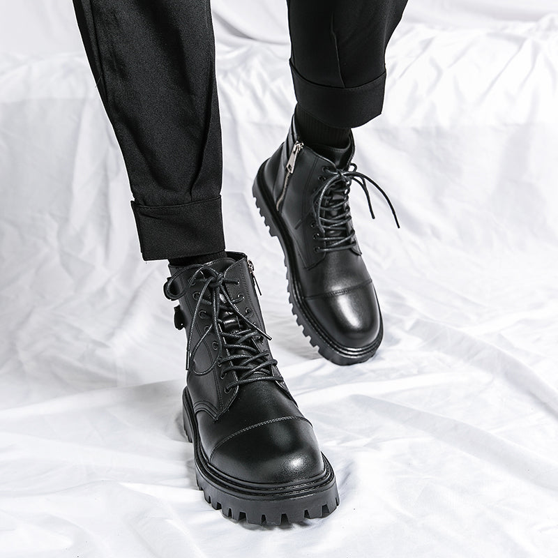 MLB LTHR-12 Square-Toe Combat Boots - Sneakernational