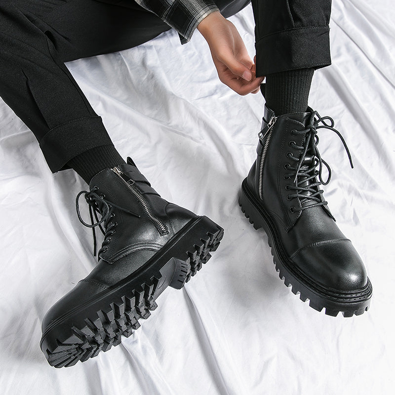 MLB LTHR-12 Square-Toe Combat Boots - Sneakernational