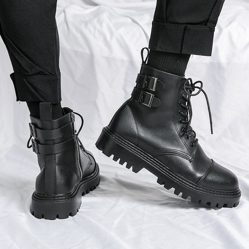 MLB LTHR-12 Square-Toe Combat Boots - Sneakernational
