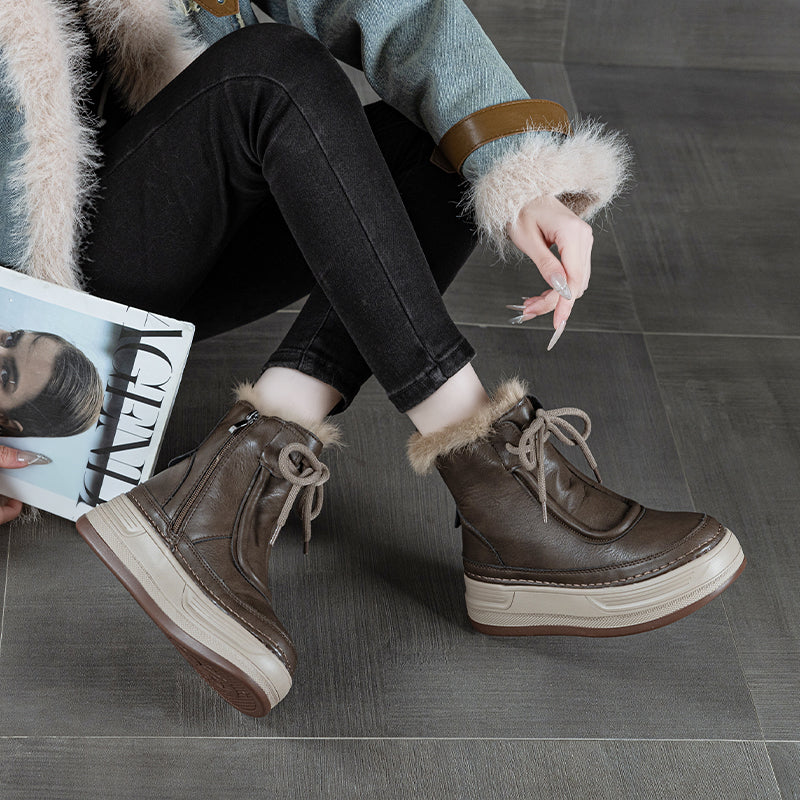 Athena Luxe Leather Winter Boots - Sneakernational