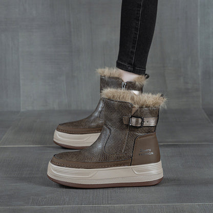 Selene Fur-Lined Ankle Boots - Sneakernational