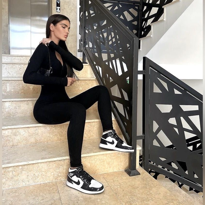 Custom Air Jordan 1 Black Retro High Q - Sneakernational