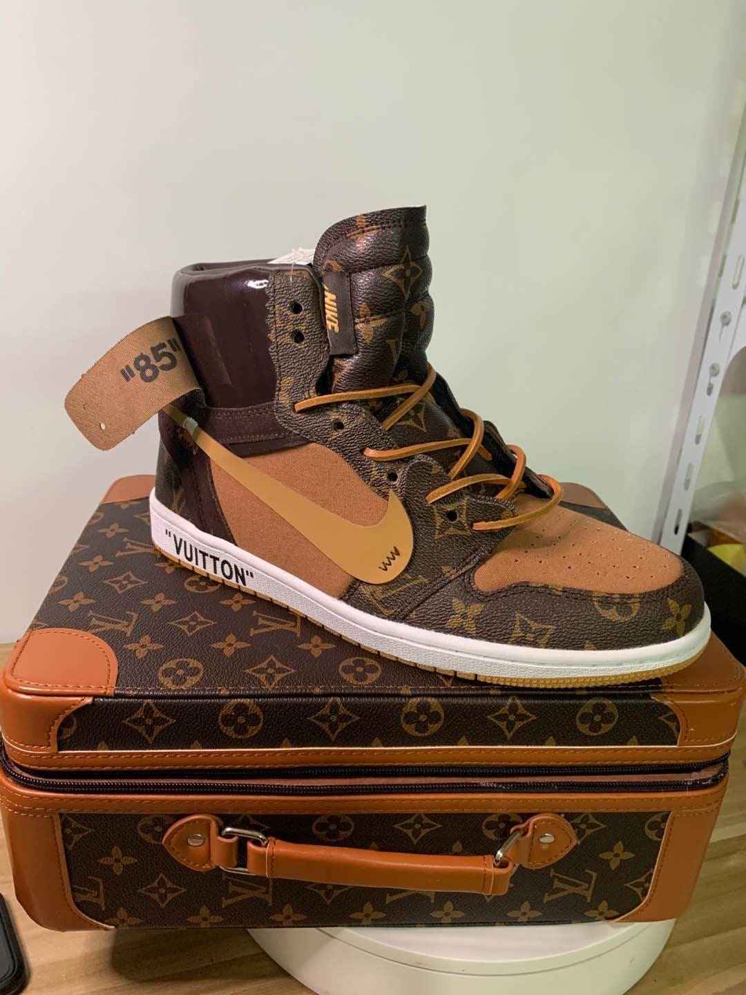 Custom Air Jordan 1 LV High Q ( Customs And Box ), Jordan 1 Sneakers Active A11