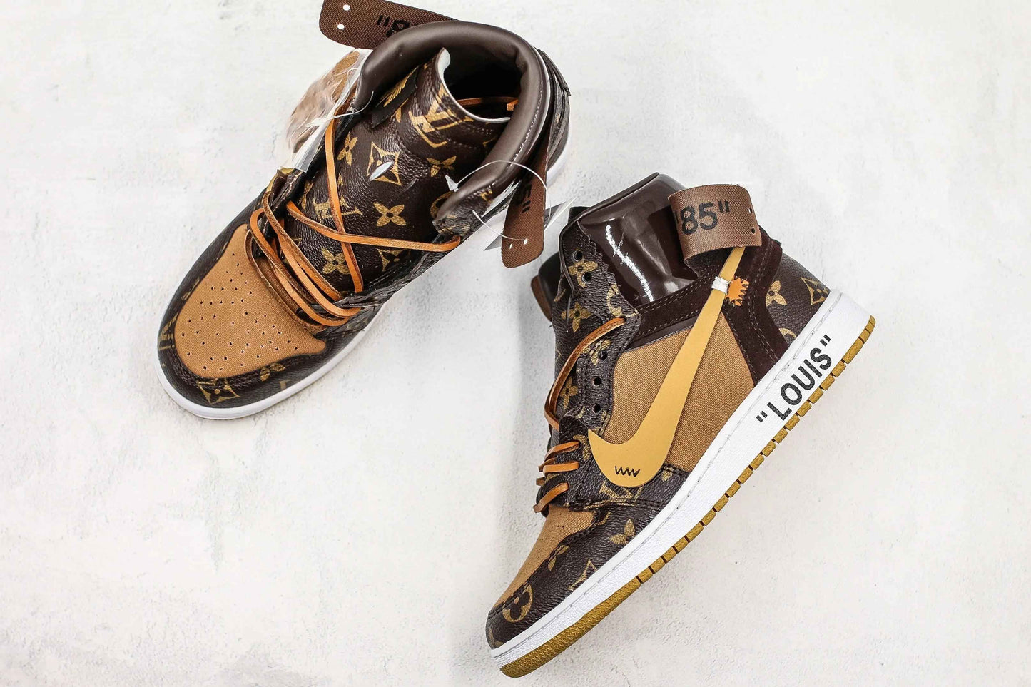 Custom Air Jordan 1 LV High Q ( Customs And Box ), Jordan 1 Sneakers Active A11