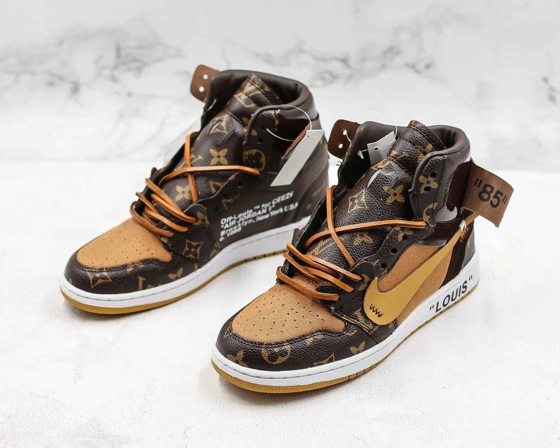 Custom Air Jordan 1 LV High Q ( Customs And Box ), Jordan 1 Sneakers Active A11