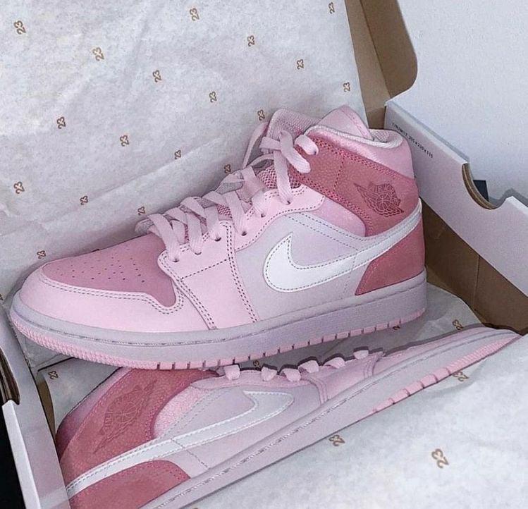 Custom Air Jordan 1 Mid Digital Pink High Q - Sneakernational