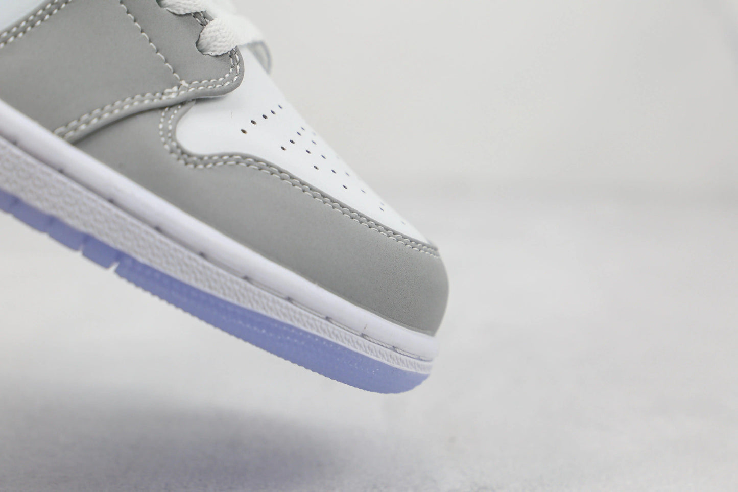 Custom Air Jordan 1 Mid Wolf Grey High Q - Sneakernational