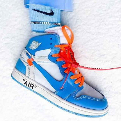 Custom Air Jordan 1 OFF-White Blue Sneakers