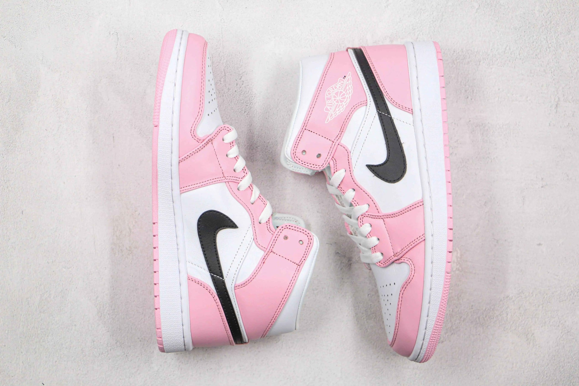 Custom Air Jordan 1 Pink Mid High Q