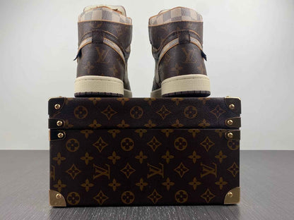 Custom Air Jordan 1 x LV x OFF-W Monogram
