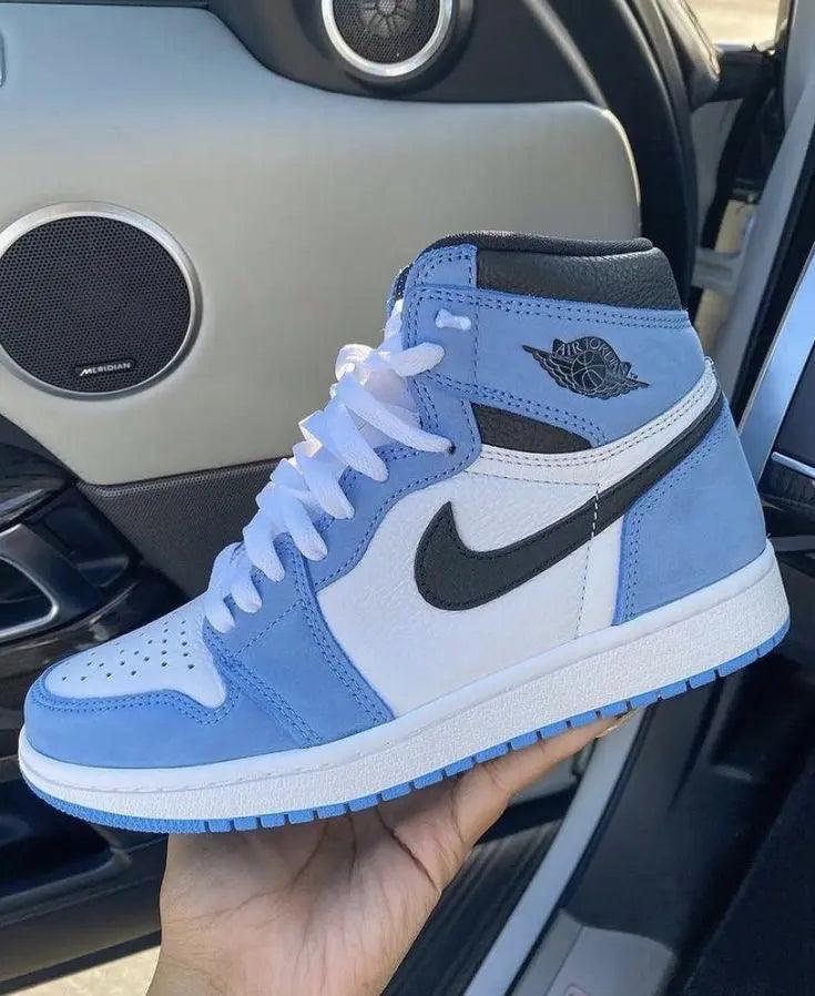 Custom Blue Black White Jordan 1 High Q - Sneakernational