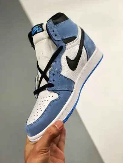 Custom Blue Black White Jordan 1 High Q
