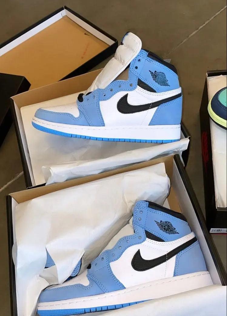 Custom Blue Black White Jordan 1 High Q - Sneakernational
