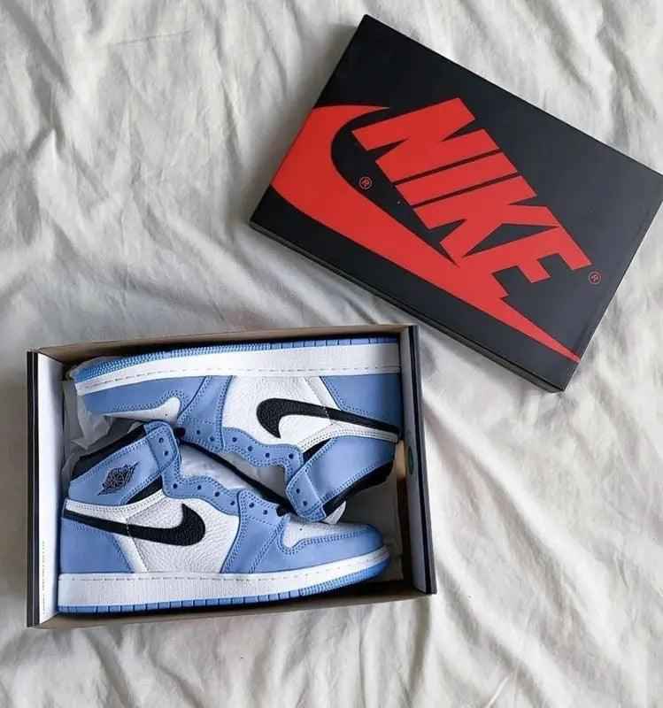 Custom Blue Black White Jordan 1 High Q
