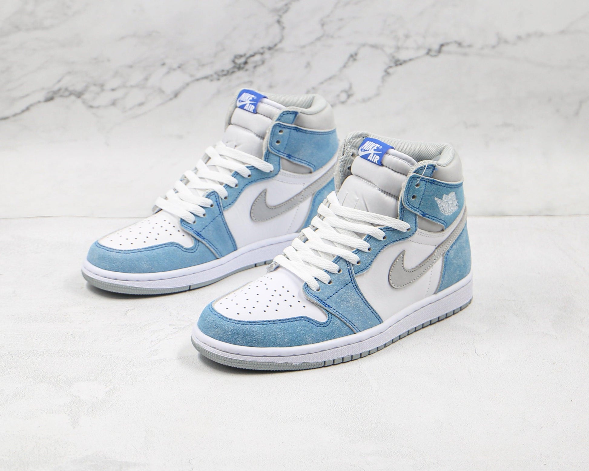 Custom Blue White Jordan 1 High Q - Sneakernational