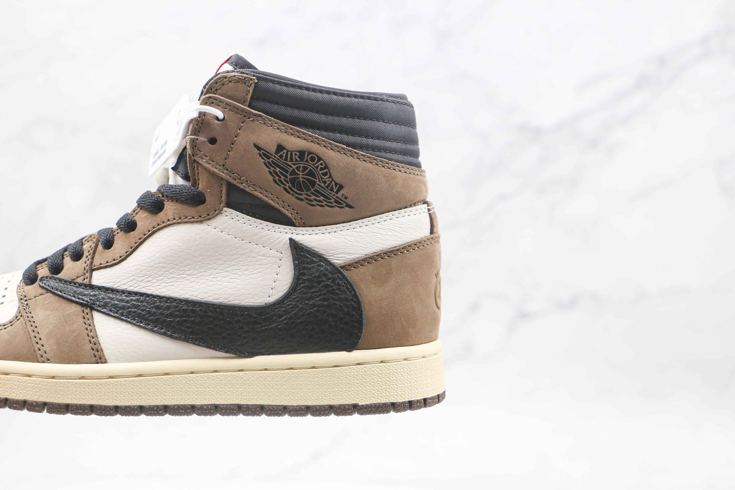 Custom Brown T-Scott x Fragment x Air Jordan 1 High Q ( Customs And Box ), Jordan 1 Sneakers Active CACTUS JACK