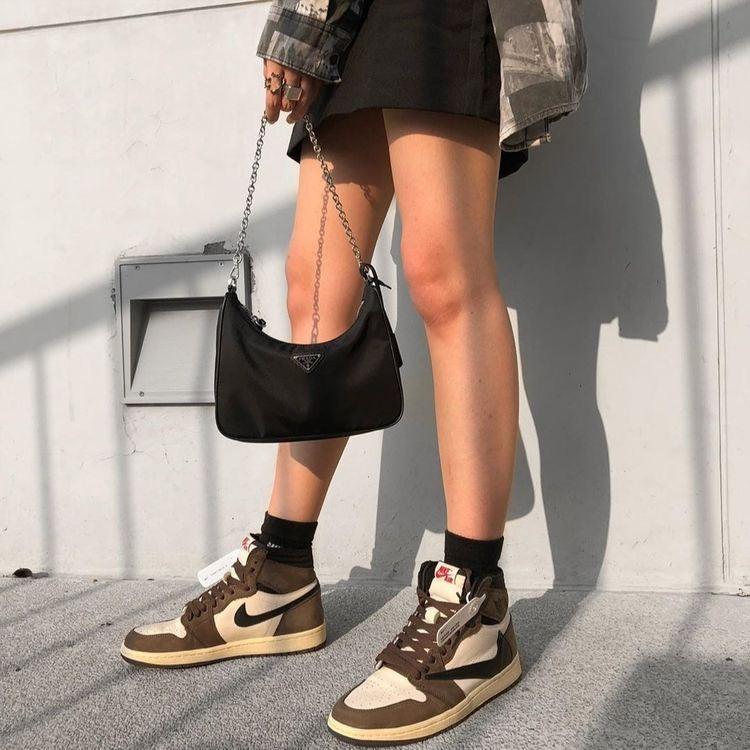 Custom Brown T-Scott x Fragment x Air Jordan 1 High Q ( Customs And Box ), Jordan 1 Sneakers Active CACTUS JACK - Sneakernational