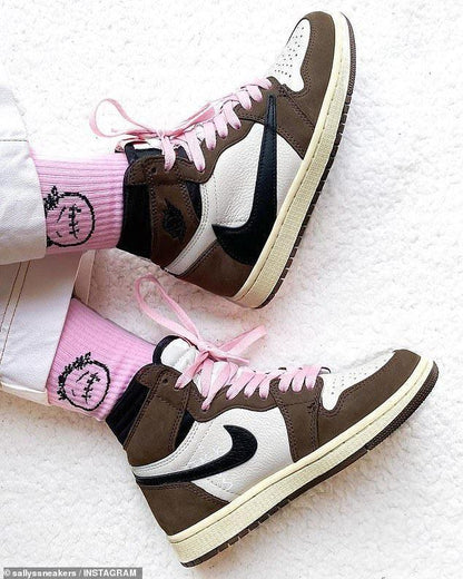 Custom Brown T-Scott x Fragment x Air Jordan 1 High Q ( Customs And Box ), Jordan 1 Sneakers Active CACTUS JACK - Sneakernational