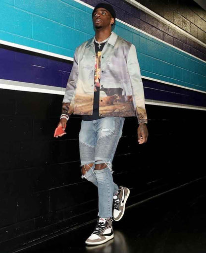 Custom Brown T-Scott x Fragment x Air Jordan 1 High Q ( Customs And Box ), Jordan 1 Sneakers Active CACTUS JACK
