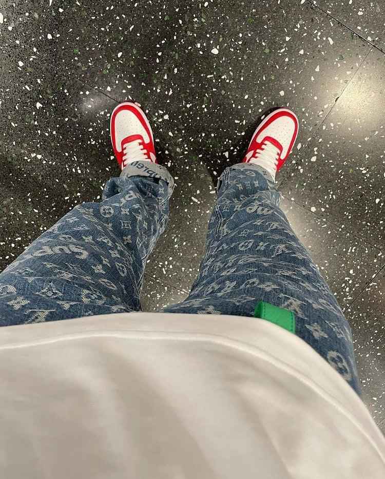 Custom LV x NK Air Force Monogram