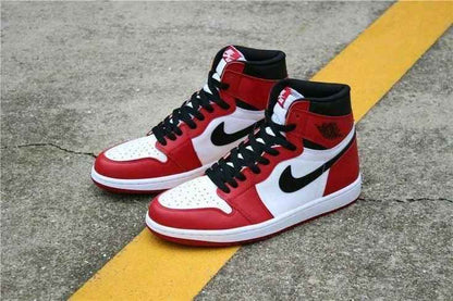 Custom RED Black White Jordan 1 CHICAGO High Q