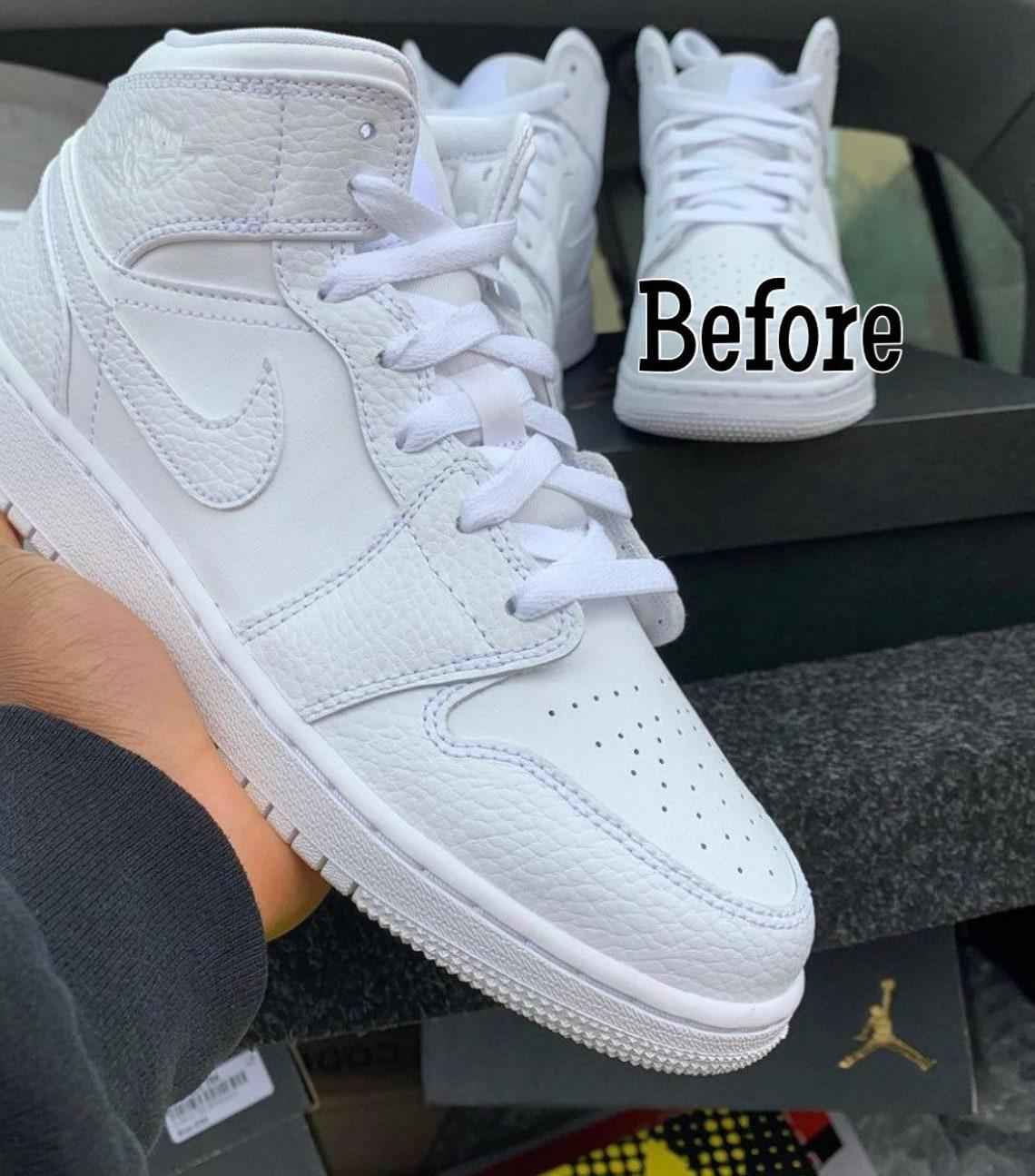 Custom RED Black White Jordan 1 CHICAGO Sneakerhypes