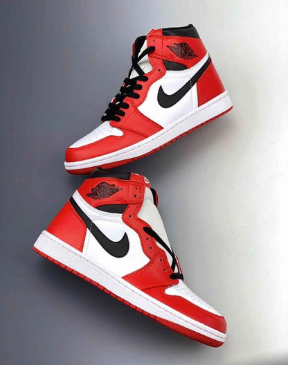 Custom RED Black White Jordan 1 CHICAGO Sneakerhypes