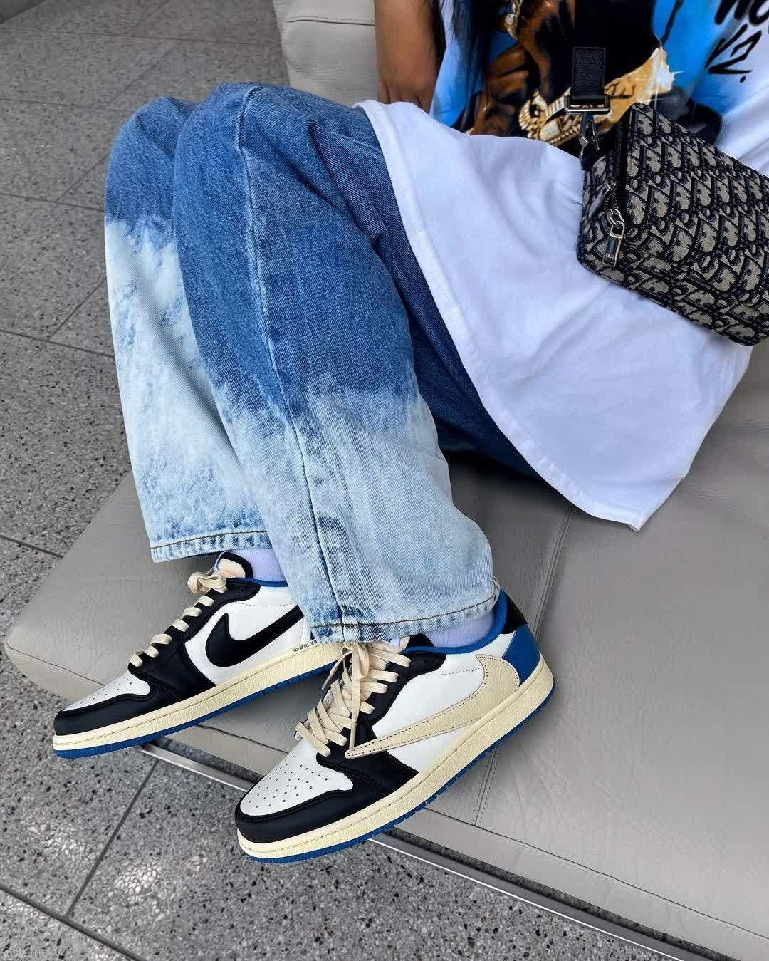 Custom Air Jordan 1 Low Fragment x T-Scott - DM7866-140 - Sneakernational