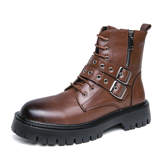 MLB LTHR-10 Dual-Buckle Combat Boots - Sneakernational