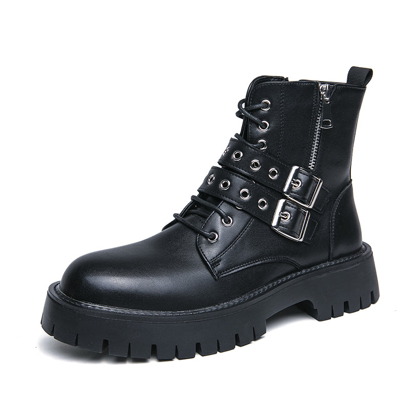 MLB LTHR-10 Dual-Buckle Combat Boots - Sneakernational