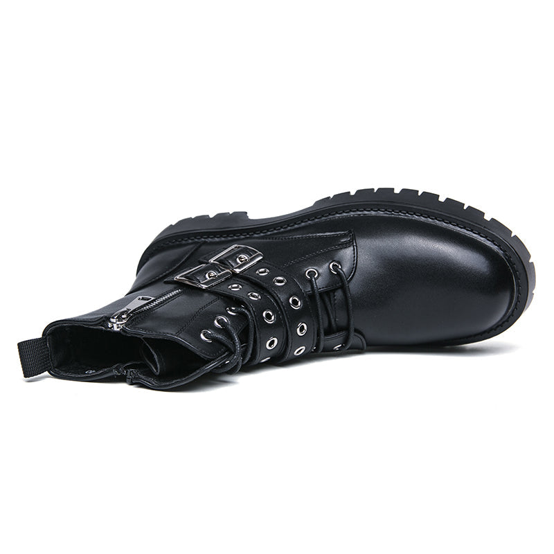 MLB LTHR-10 Dual-Buckle Combat Boots - Sneakernational