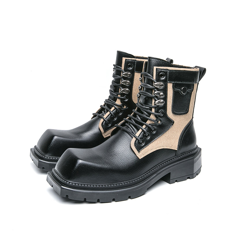 MLB LTHR-08 Square-Toe Combat Boots - Sneakernational