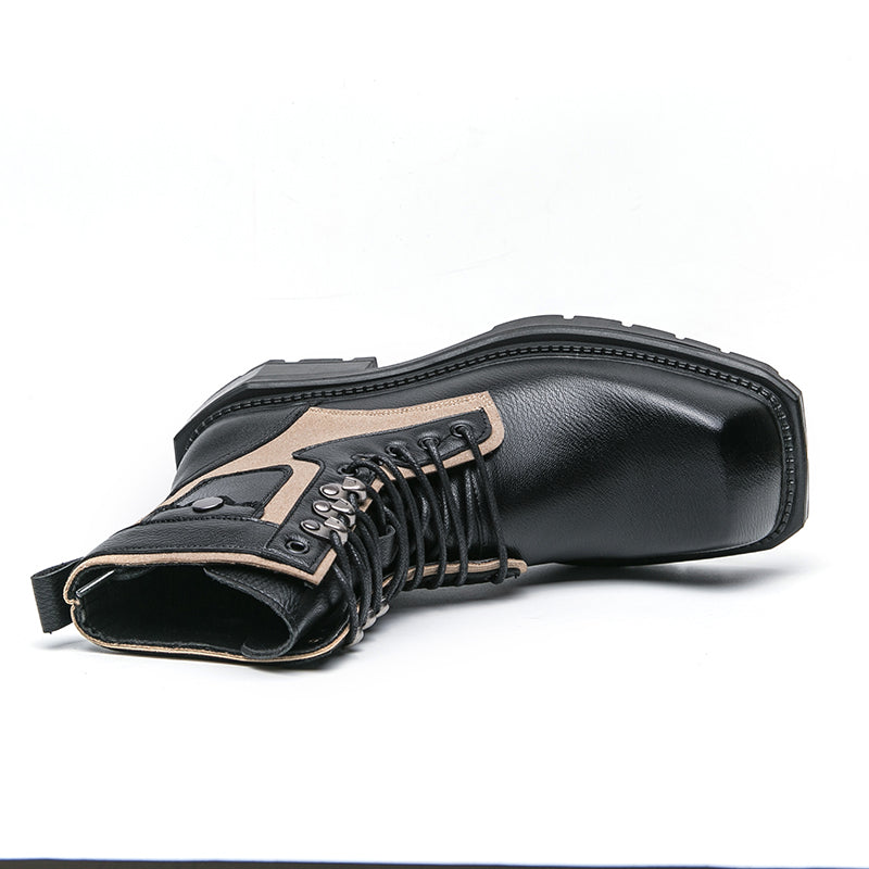 MLB LTHR-08 Square-Toe Combat Boots - Sneakernational