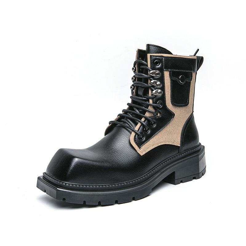 MLB LTHR-08 Square-Toe Combat Boots - Sneakernational