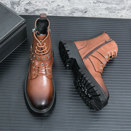 MLB LTHR-10 Dual-Buckle Combat Boots - Sneakernational