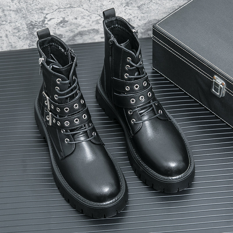 MLB LTHR-10 Dual-Buckle Combat Boots - Sneakernational