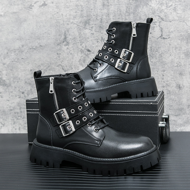 MLB LTHR-10 Dual-Buckle Combat Boots - Sneakernational