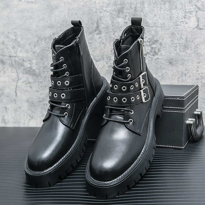 MLB LTHR-10 Dual-Buckle Combat Boots - Sneakernational