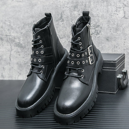 MLB LTHR-10 Dual-Buckle Combat Boots - Sneakernational