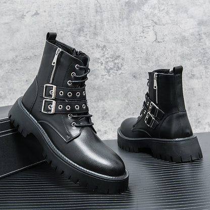 MLB LTHR-10 Dual-Buckle Combat Boots - Sneakernational