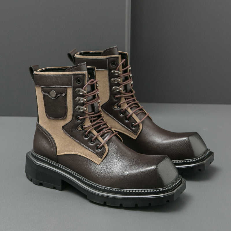 MLB LTHR-08 Square-Toe Combat Boots - Sneakernational