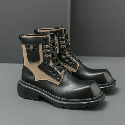 MLB LTHR-08 Square-Toe Combat Boots - Sneakernational