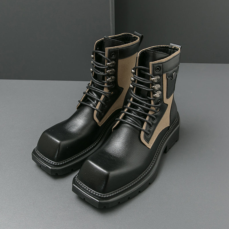 MLB LTHR-08 Square-Toe Combat Boots - Sneakernational