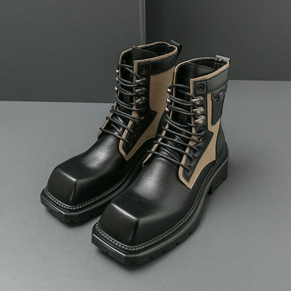 MLB LTHR-08 Square-Toe Combat Boots - Sneakernational