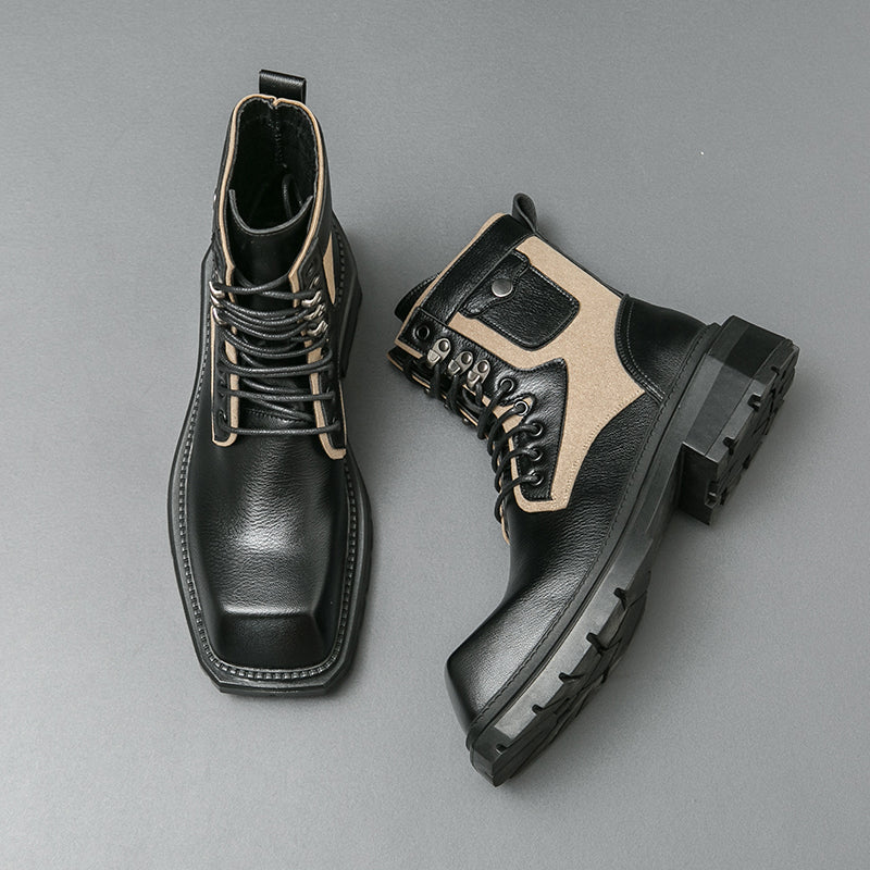 MLB LTHR-08 Square-Toe Combat Boots - Sneakernational